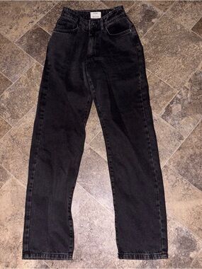 Cotton On Black Denim Original Straight Jeans (mid rise)